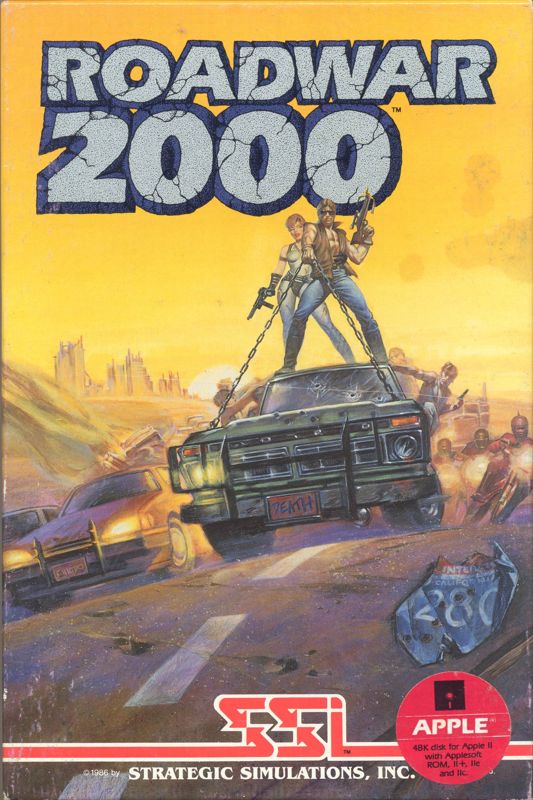 Roadwar 2000 box art for Commodore 64